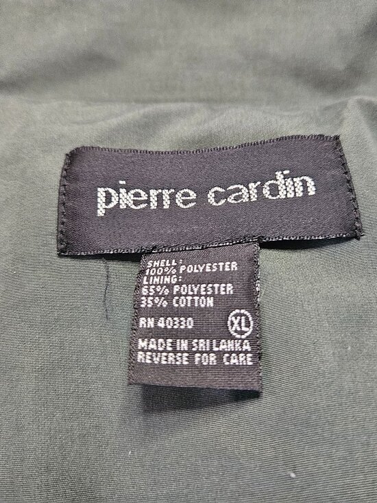 Vintage Pierre Cardin Black Green Windbreaker Jacket SIZE XL - Picture 8 of 8